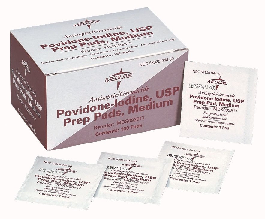 PVP Prep Pad Medline 10% Strength Povidone-Iodine Individual Packet Medium NonSterile - BeHope