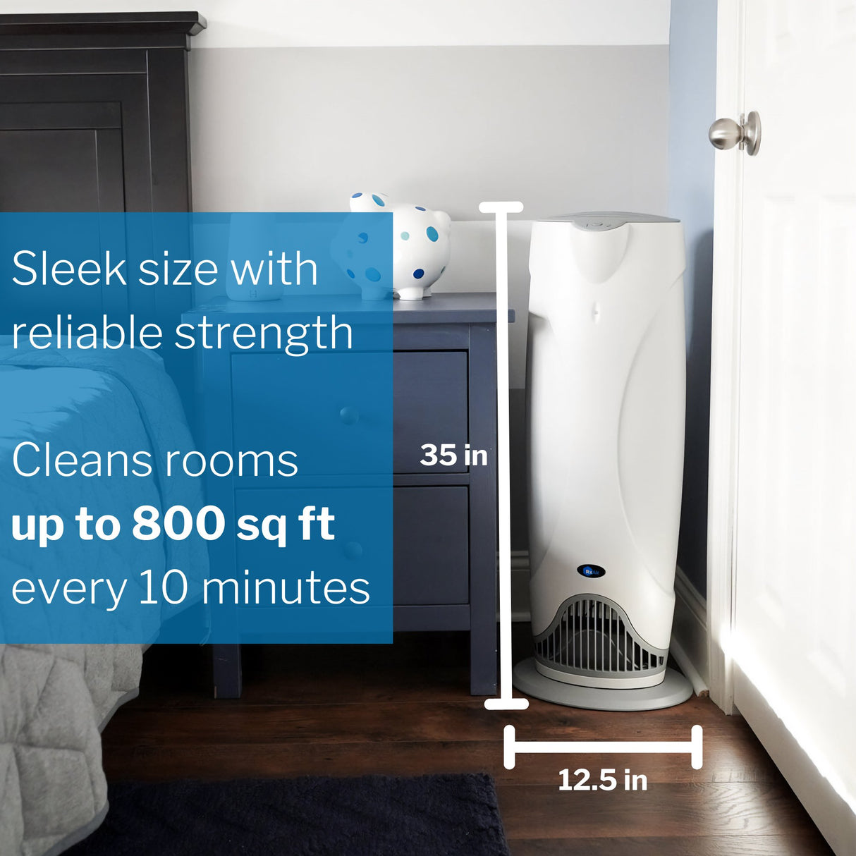 RxAir® Air Purifier 800 Square Feet 32 X 12-1/2 X 9-1/2 Inch 120 V UltraViolet Light - BeHope
