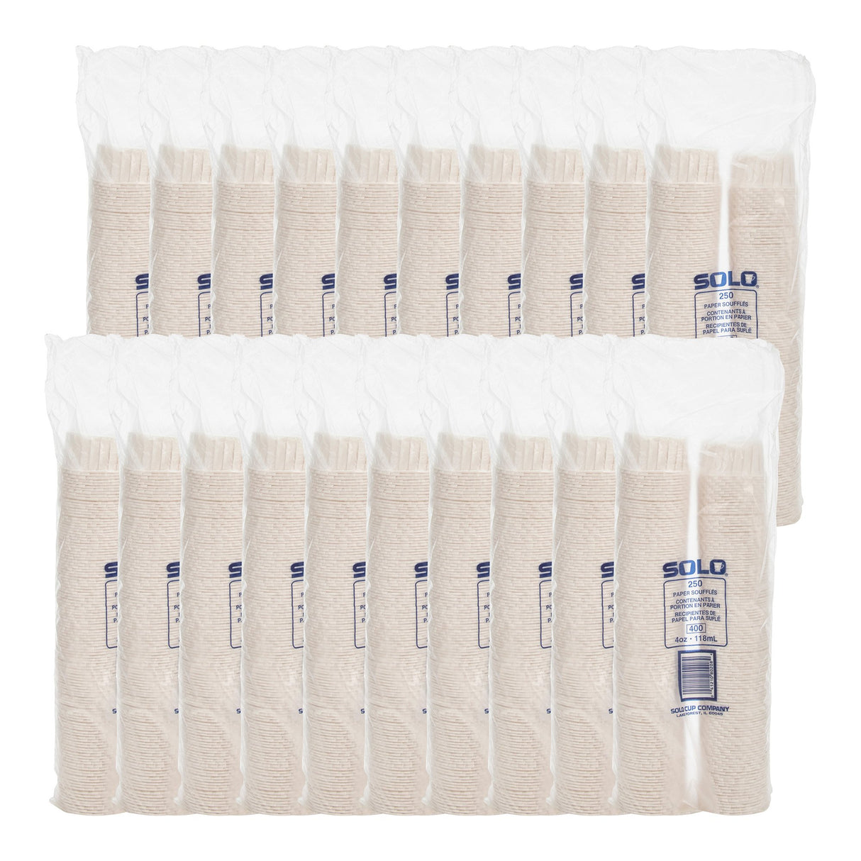 Souffle Cup Solo® 4 oz. White Paper Disposable - BeHope