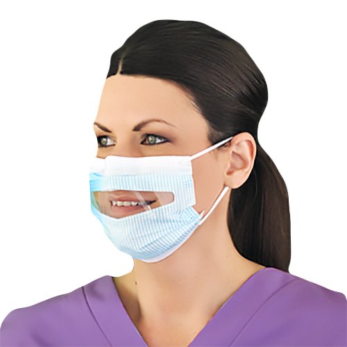 Procedure Mask ProGear® Clear-View® Anti-fog Film ASTM Level 1 Earloops One Size Fits Most - BeHope