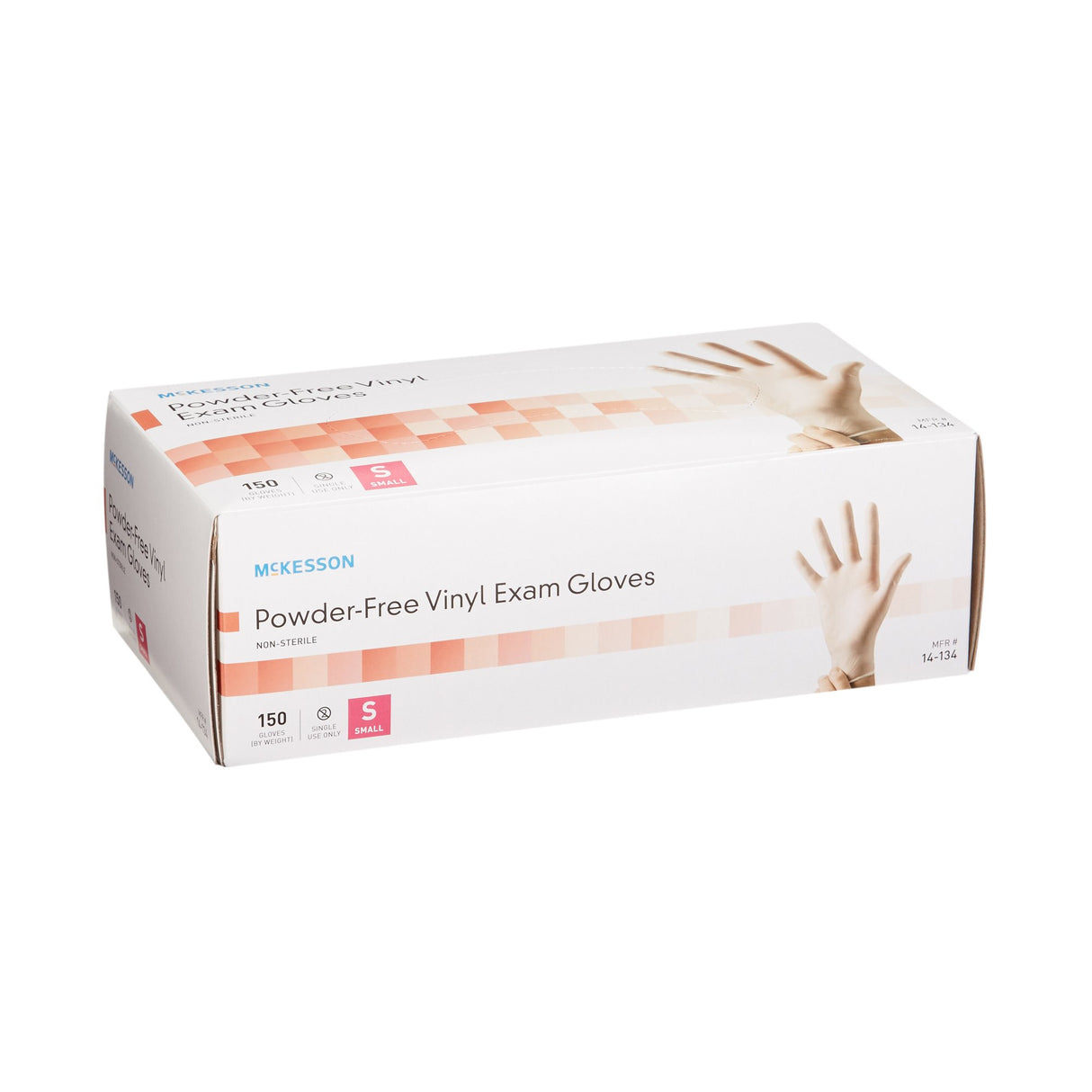 Exam Glove McKesson Small NonSterile Vinyl Standard Cuff Length Smooth Clear Not Rated - BeHope