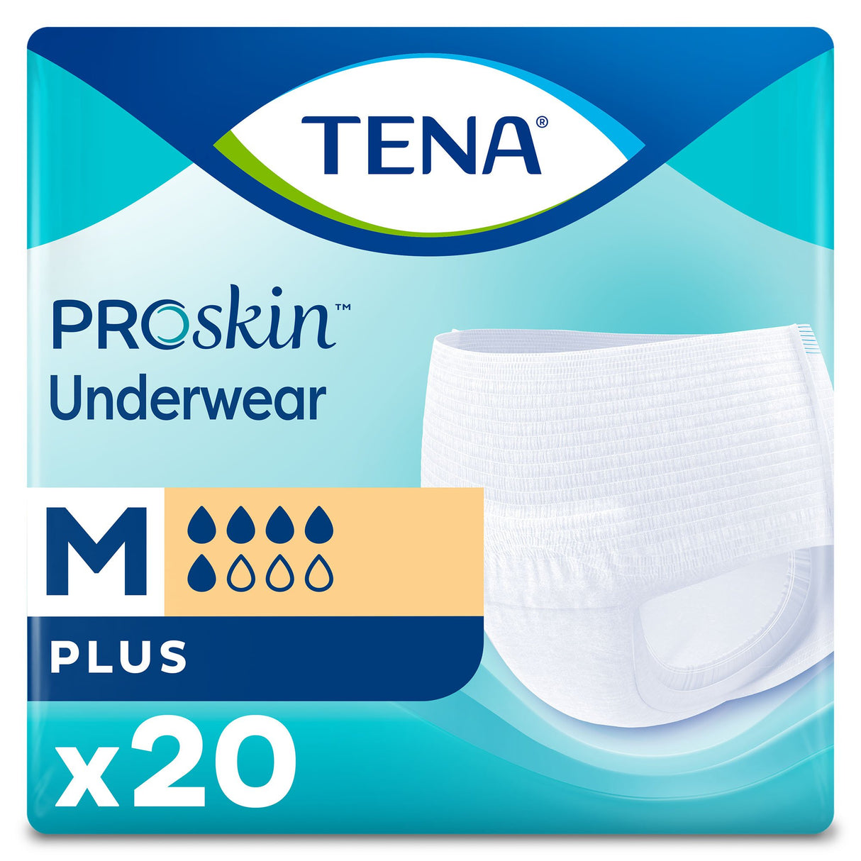 Unisex Adult Absorbent Underwear TENA® ProSkin™ Plus Pull On with Tear Away Seams Medium Disposable Moderate Absorbency - BeHope