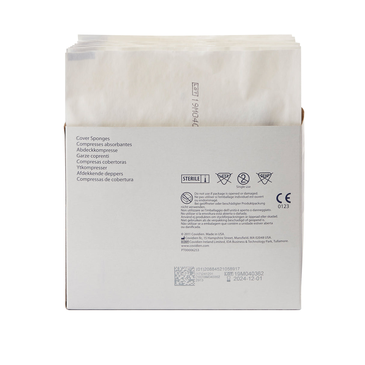 Cellulose Filled Nonwoven Sponge Curity™ 4 X 4 Inch 4-Ply Sterile 2 per Pack - BeHope