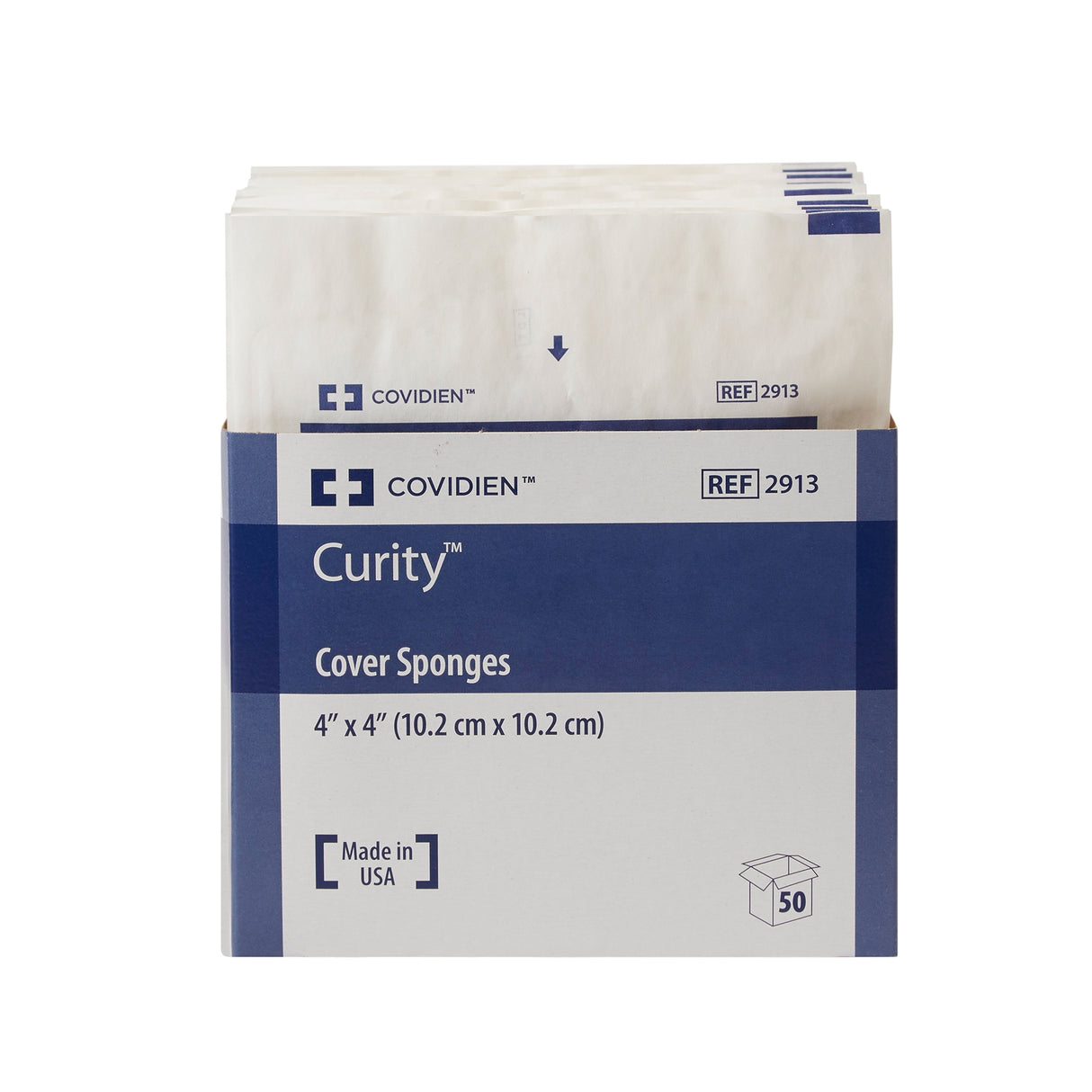 Cellulose Filled Nonwoven Sponge Curity™ 4 X 4 Inch 4-Ply Sterile 2 per Pack - BeHope