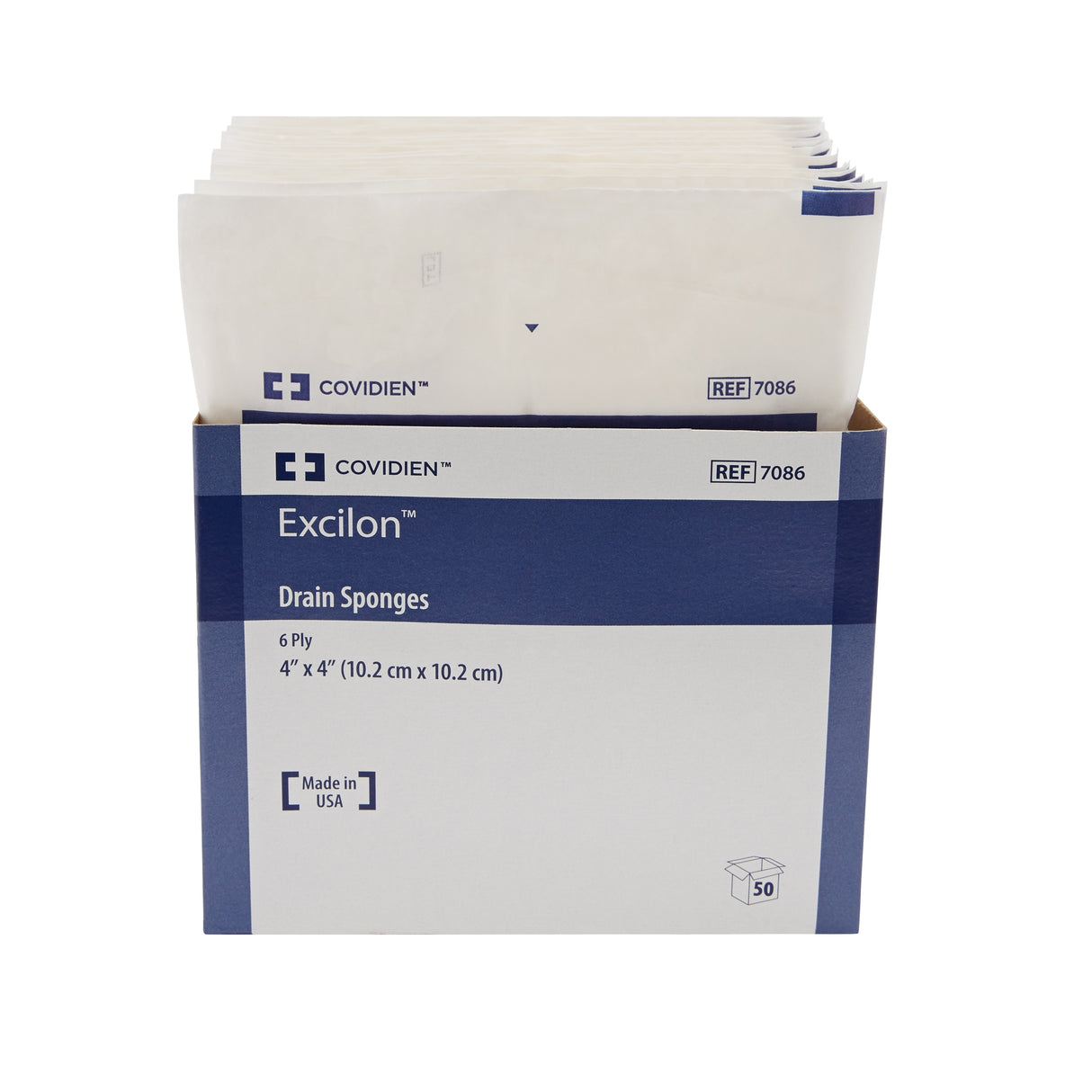 Drain Sponge Excilon™ 4 X 4 Inch 6-Ply Sterile 2 per Pack - BeHope