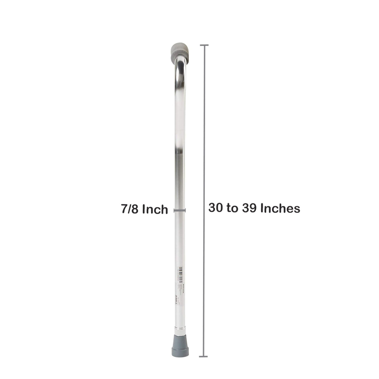 Offset Cane McKesson Aluminum 30 to 39 Inch Height Silver - BeHope