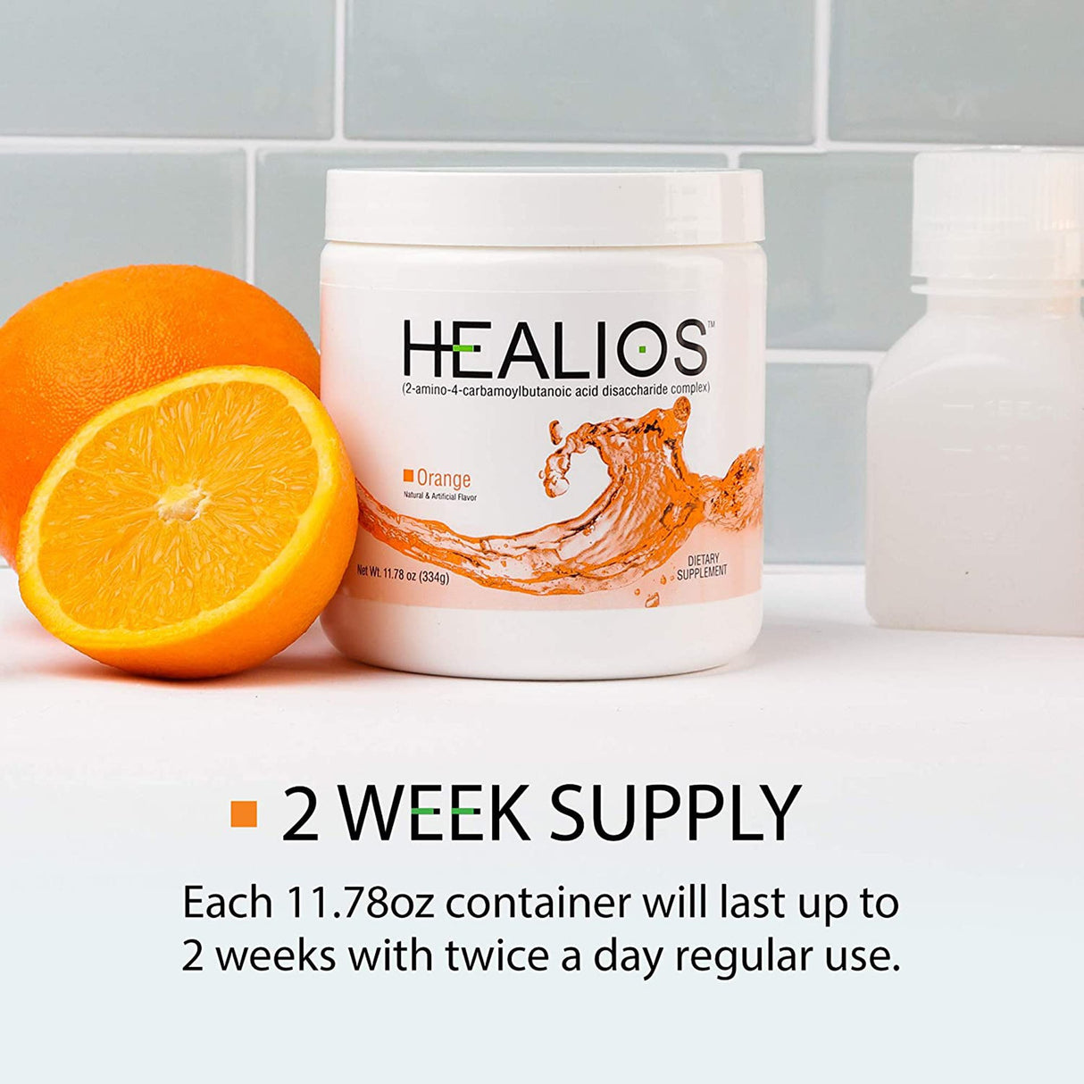 Oral Supplement Healios® Orange Flavor Powder 11.64 oz. Jar - BeHope