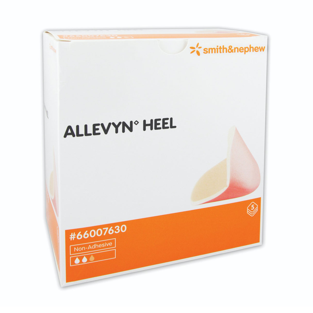 Foam Dressing Allevyn Heel 4-1/2 X 5-1/2 Inch Without Border Film Backing Nonadhesive Heel Sterile - BeHope