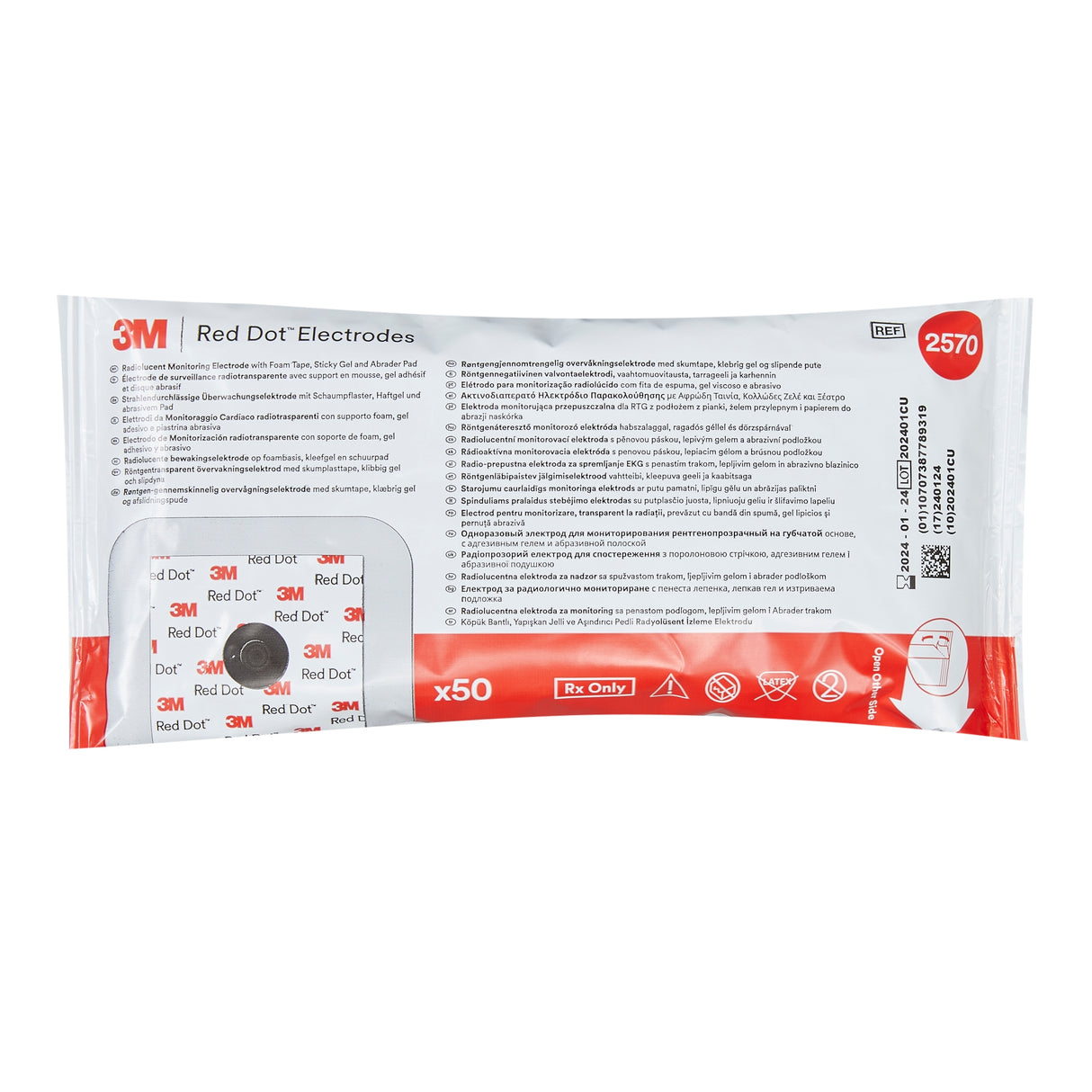 Ecg Monitoring Electrode with Abrader Snap Connector Sticky Gel Foam Backing - BeHope