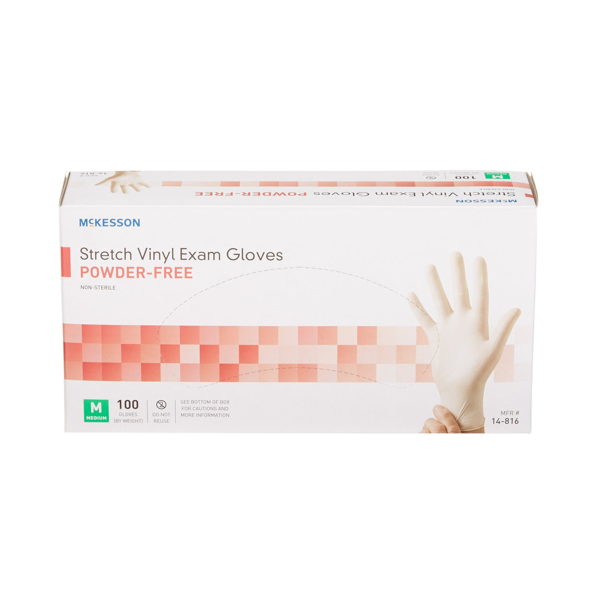 McKesson Nonsterile Stretch Vinyl Exam Gloves Silky Smooth Comfort - BeHope