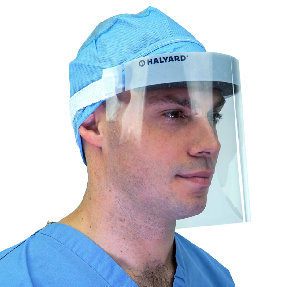 Face Shield Halyard One Size Fits Most 3/4 Length Anti-fog Disposable NonSterile - BeHope