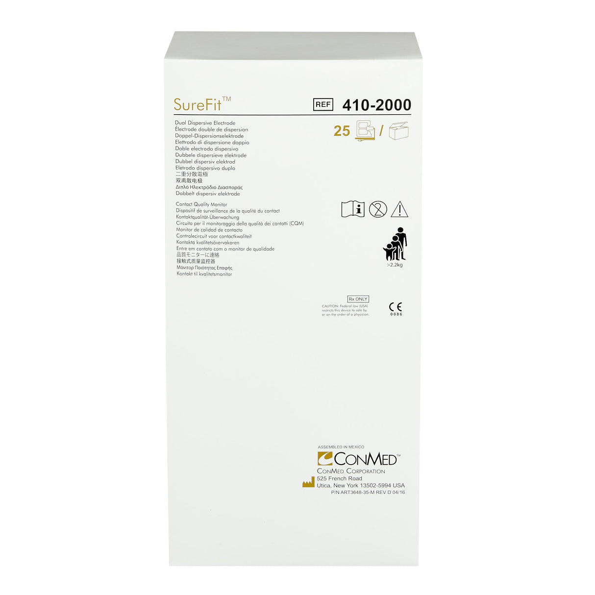 Patient Return Electrode SureFit™ Split Corded - BeHope