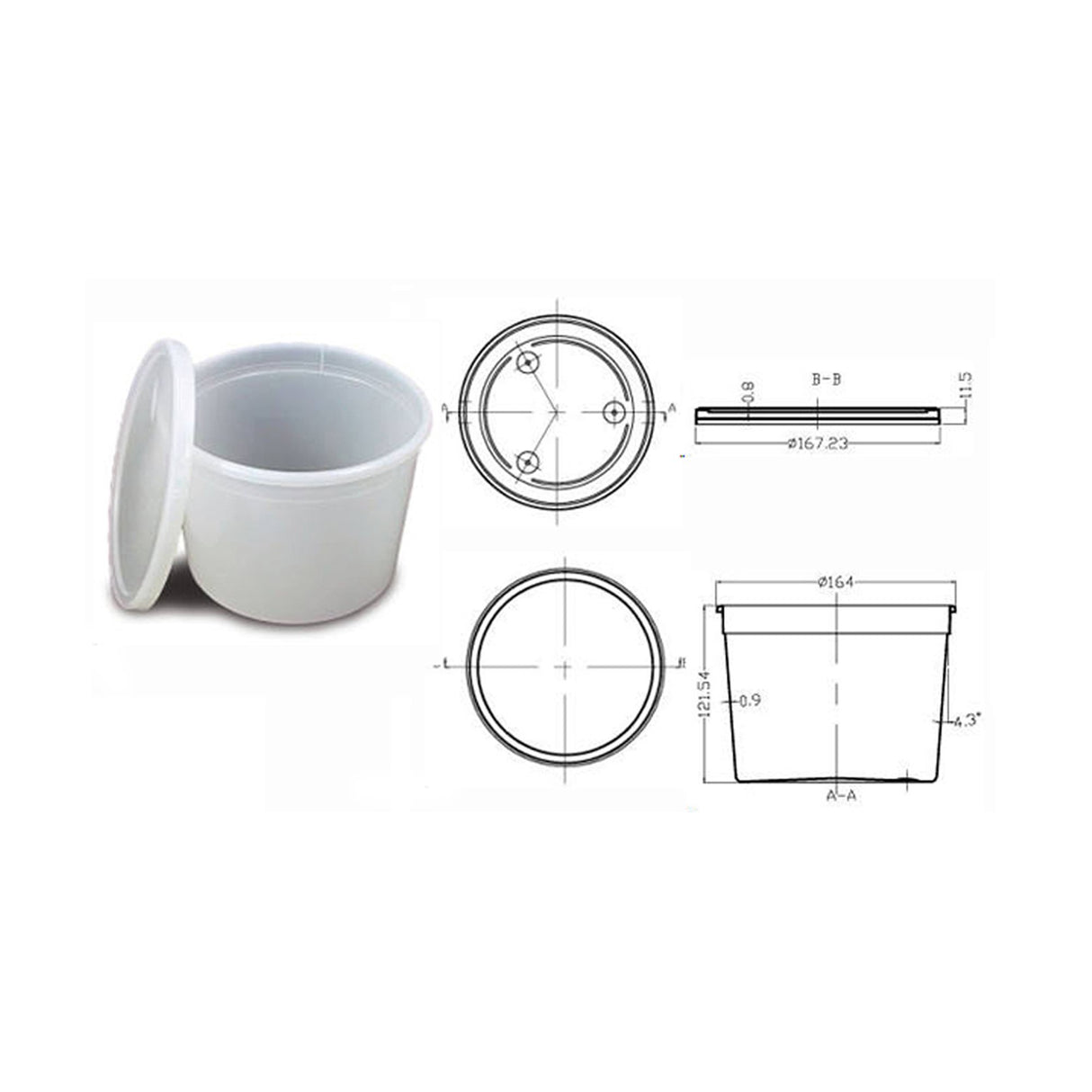 Lab Storage Container Oakridge Products Pathology Container Polyethylene 1,892 mL (64 oz.) - BeHope