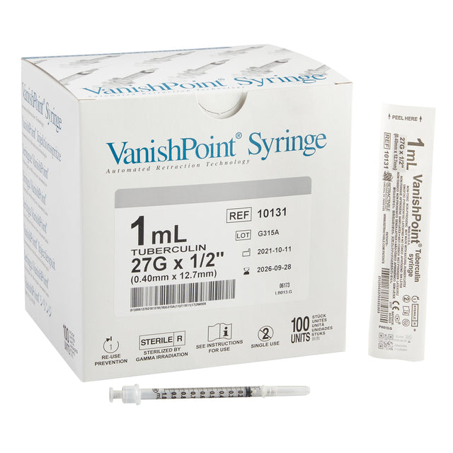 Safety Tuberculin Syringe Vanishpoint® Retractable Safety Needle - BeHope