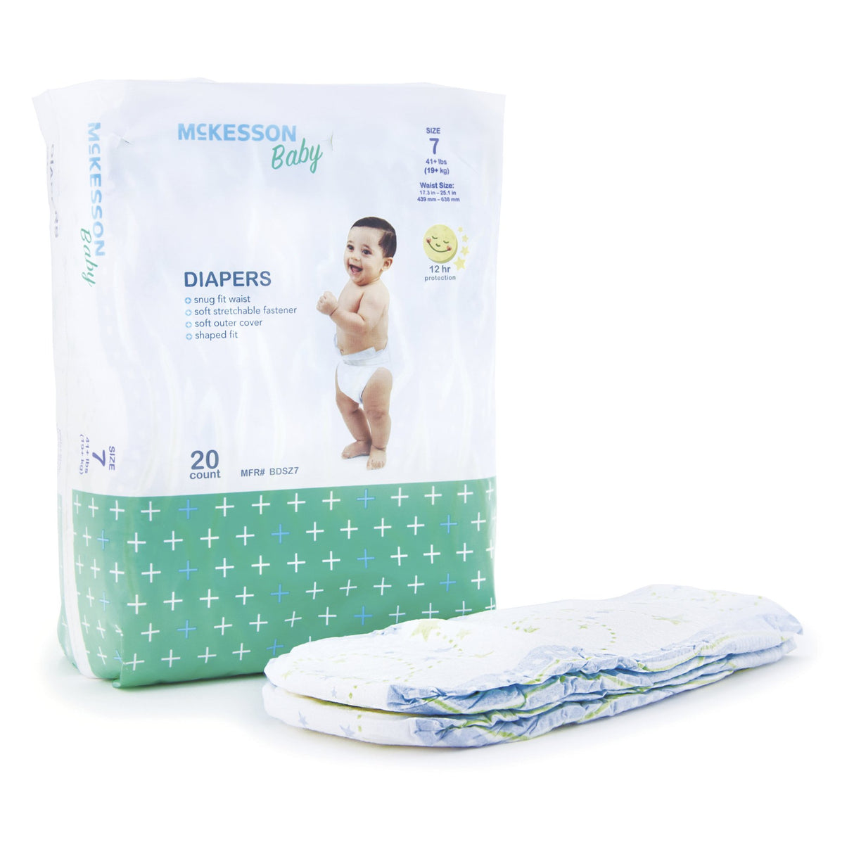 Unisex Baby Diaper McKesson Size 7 Disposable Heavy Absorbency - BeHope
