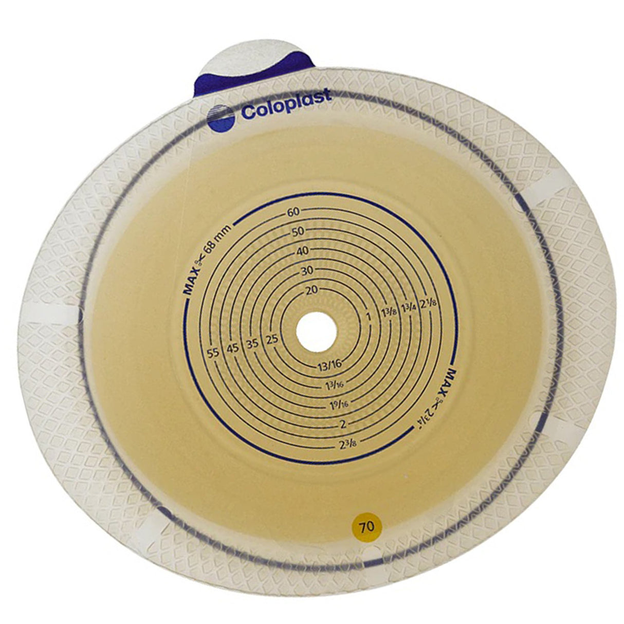 Ostomy Barrier Sensura® Flex Trim to Fit, Standard Wear Double Layer Adhesive 50 mm Flange Red Code System 3/8 to 1-7/8 Inch Opening - BeHope