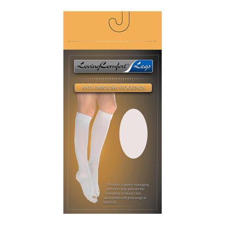 Anti-embolism Stocking Loving Comfort® Knee High 3X-Large Beige Closed Toe - BeHope