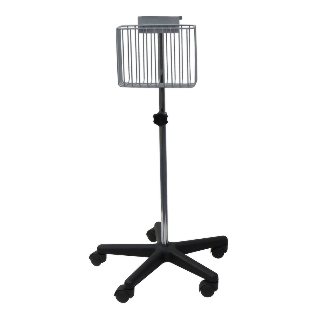 Blood Pressure Monitor Cart IntelliSense™ Stainless Steel Frame Silver 5-7/8 X 12 X 21-1/2 Inch Basket, 11 X 12 Inch Platform - BeHope