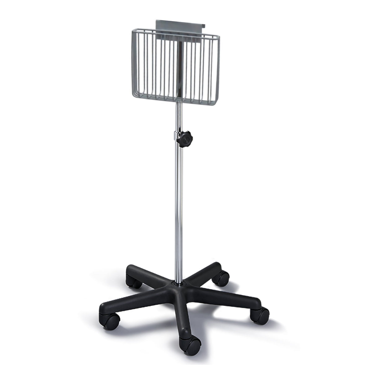Blood Pressure Monitor Cart IntelliSense™ Stainless Steel Frame Silver 5-7/8 X 12 X 21-1/2 Inch Basket, 11 X 12 Inch Platform - BeHope