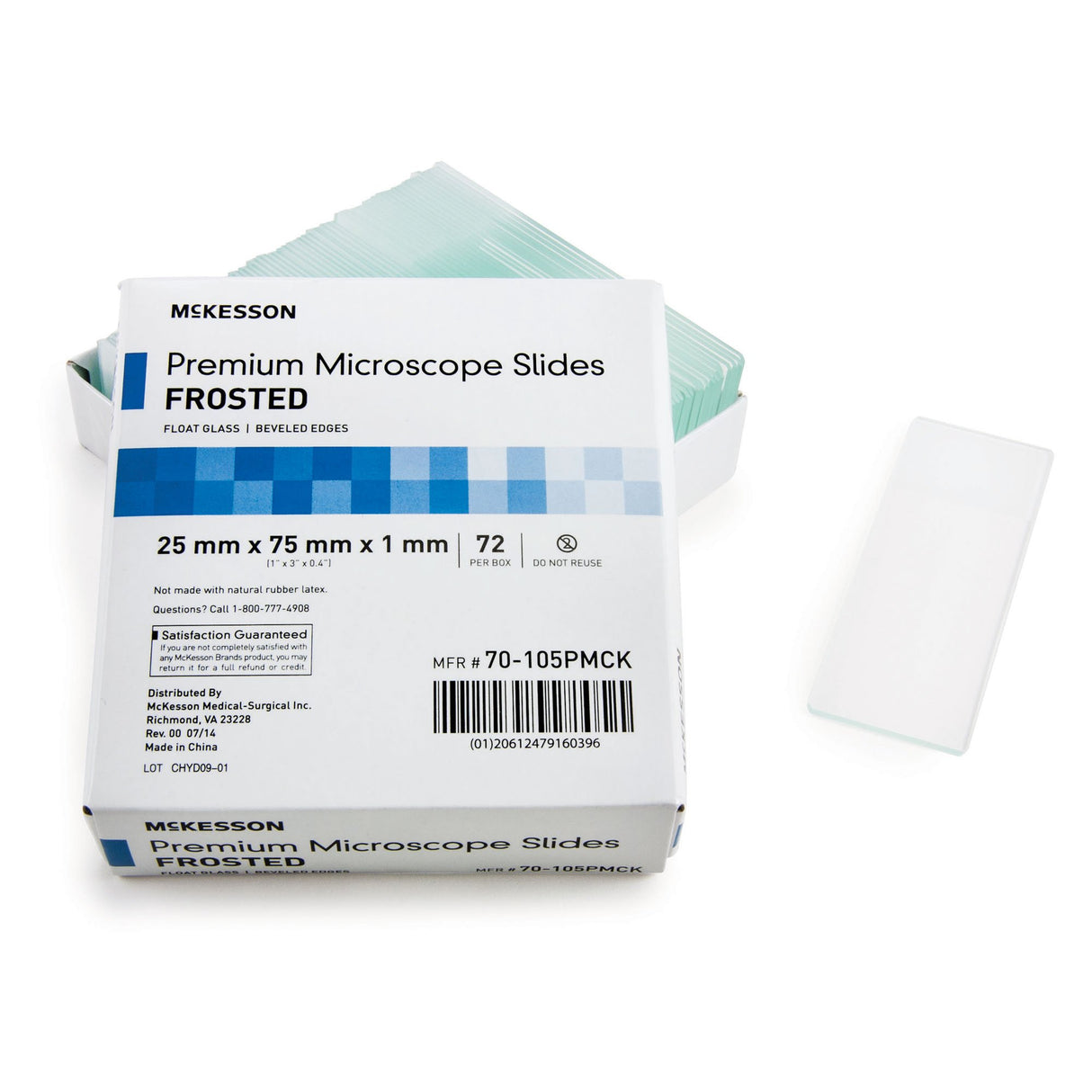 Microscope Slide McKesson 25 X 75 X 1 mm Frosted End - BeHope