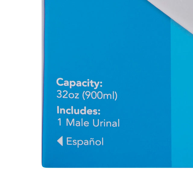 Male Urinal Carex® with Spill-Preventing Lid and Sturdy Grip - BeHope