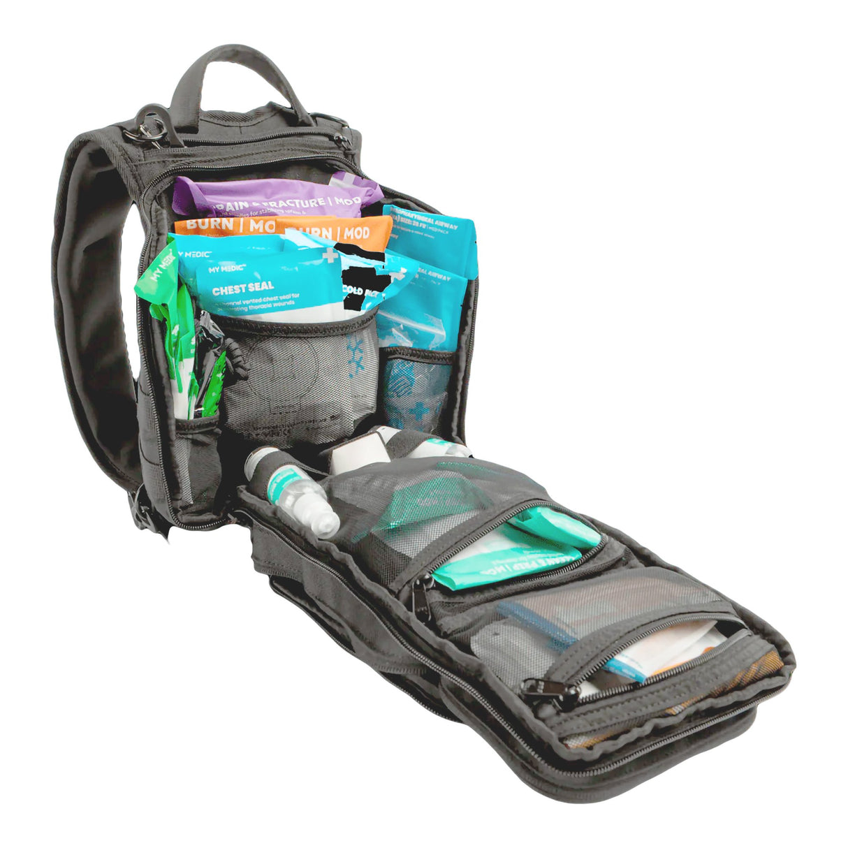 First Aid Kit My Medic™ The MEDIC Standard 10 Person Gray Standard Backpack - BeHope