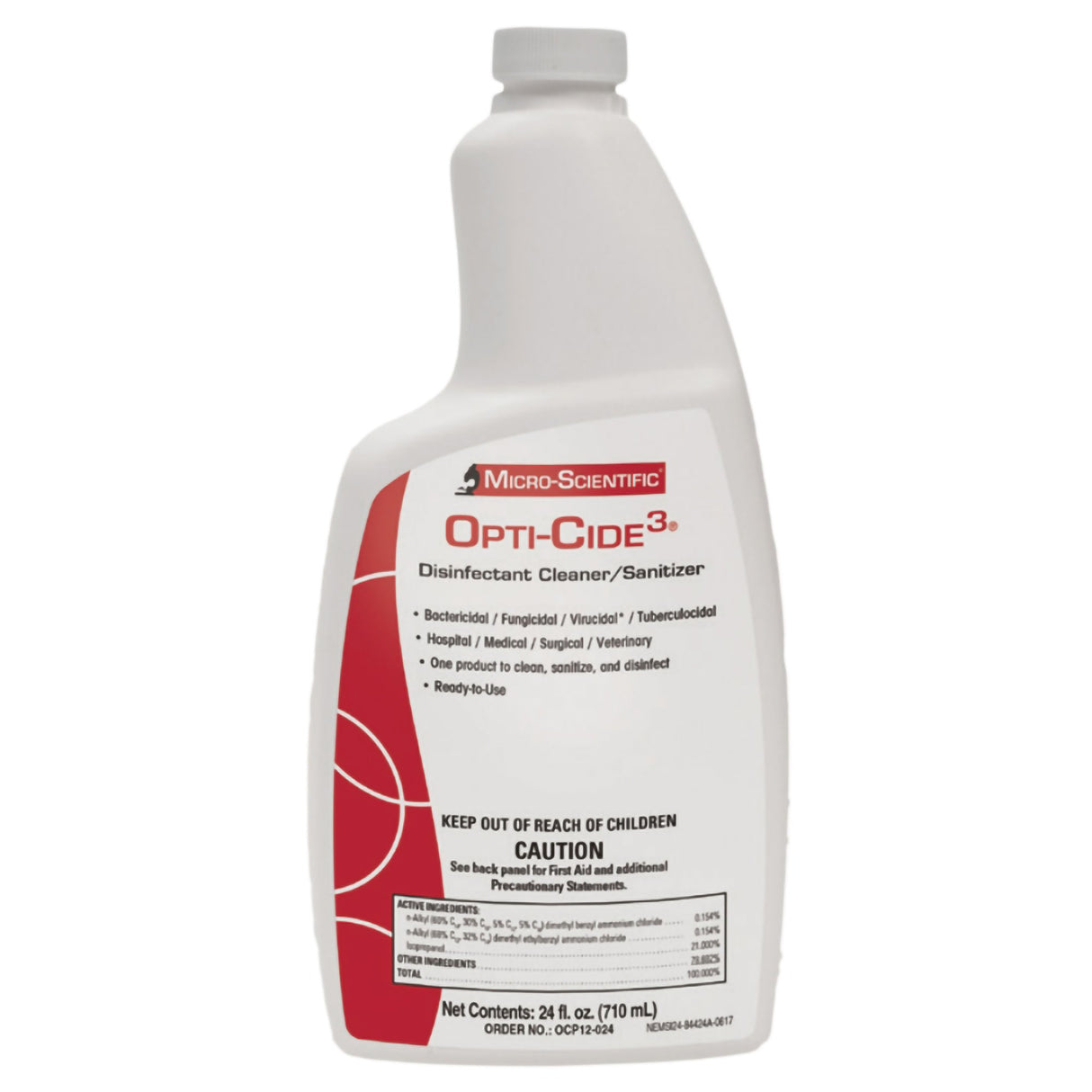 Surface Disinfectant Cleaner Opti-Cide3® Broad Spectrum Manual Pour Liquid 24 oz. Bottle Alcohol Scent NonSterile - BeHope