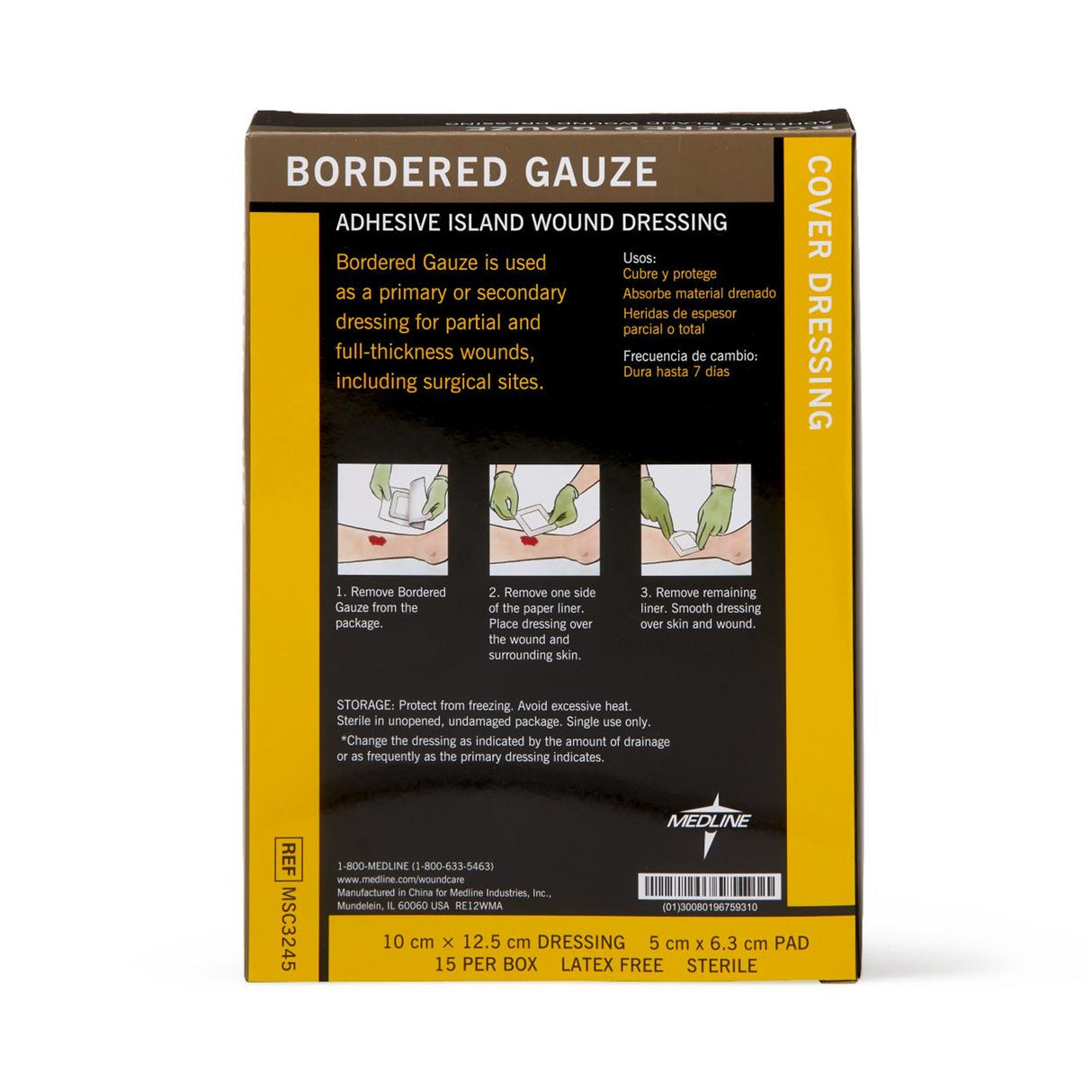 Island Dressing Medline 4 X 5 Inch Rectangle Sterile Water Resistant Nonwoven Backing - BeHope