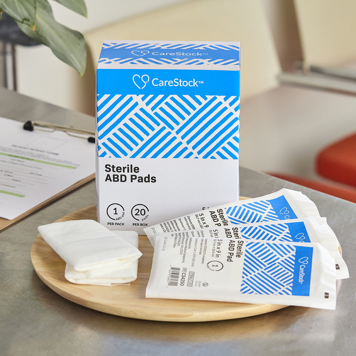 Abdominal Pad CareStock™ 5 X 9 Inch Sterile 1 per Pack - BeHope