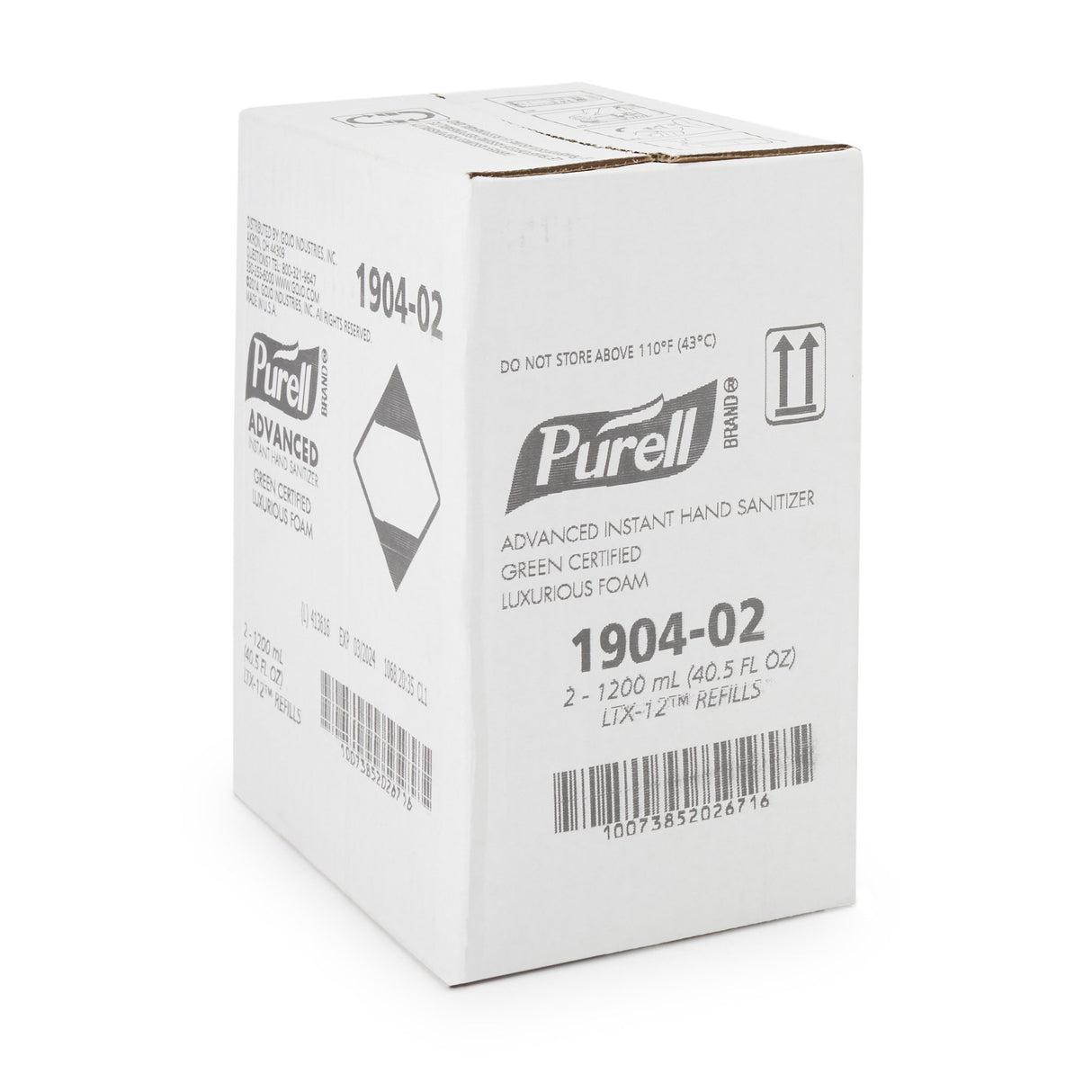 Hand Sanitizer Purell® Advanced Green Certified 1,200 mL Ethyl Alcohol Foaming Dispenser Refill Bottle - BeHope