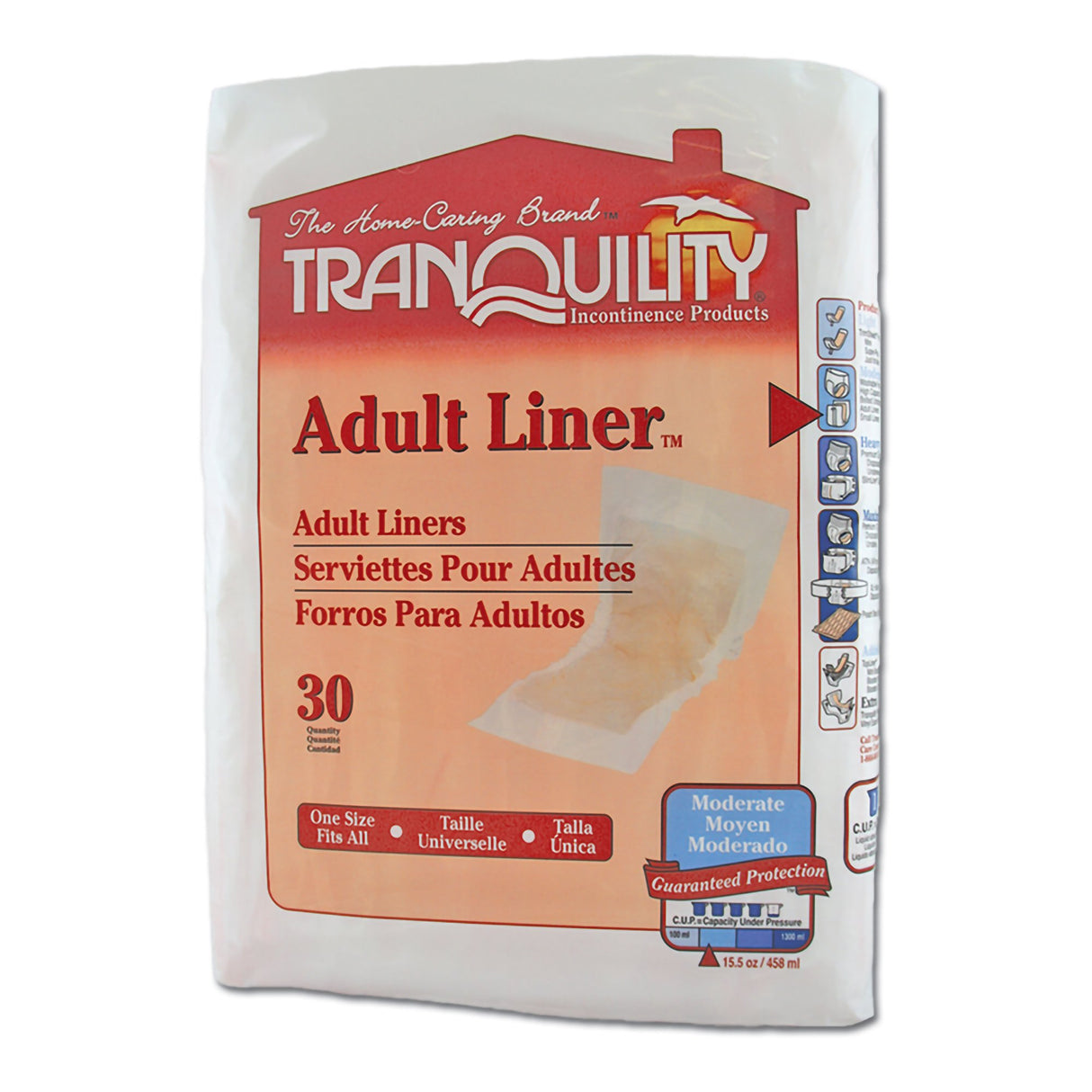 Bladder Control Pad Tranquility® 9 X 24 Inch Heavy Absorbency Super Absorbent Core One Size Fits Most - BeHope