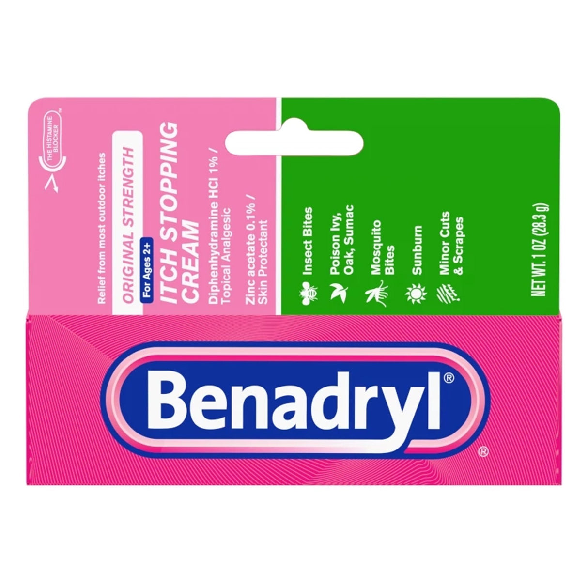 Itch Relief Benadryl® 1% Strength Cream 1 oz. Tube - BeHope