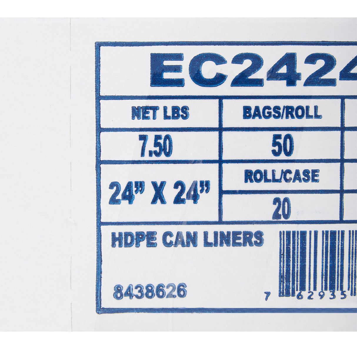 Trash Bag McKesson 10 gal. Clear HDPE 5 Mic. 24 X 24 Inch Star Seal Bottom Coreless Roll - BeHope