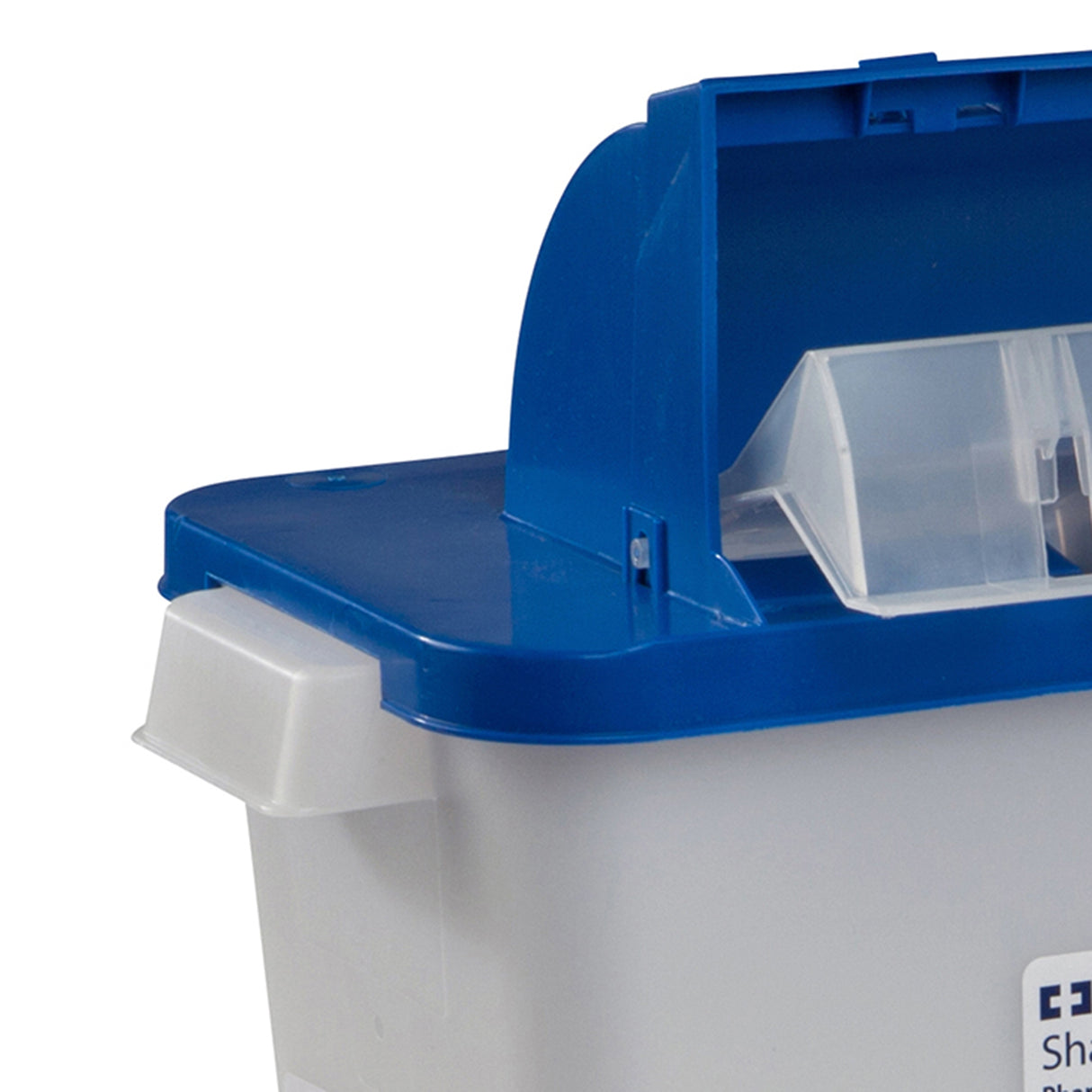 Pharmaceutical Waste Container PharmaSafety™ White Base 16-1/2 H X 13-3/4 W X 6 D Inch Horizontal Entry 3 Gallon - BeHope