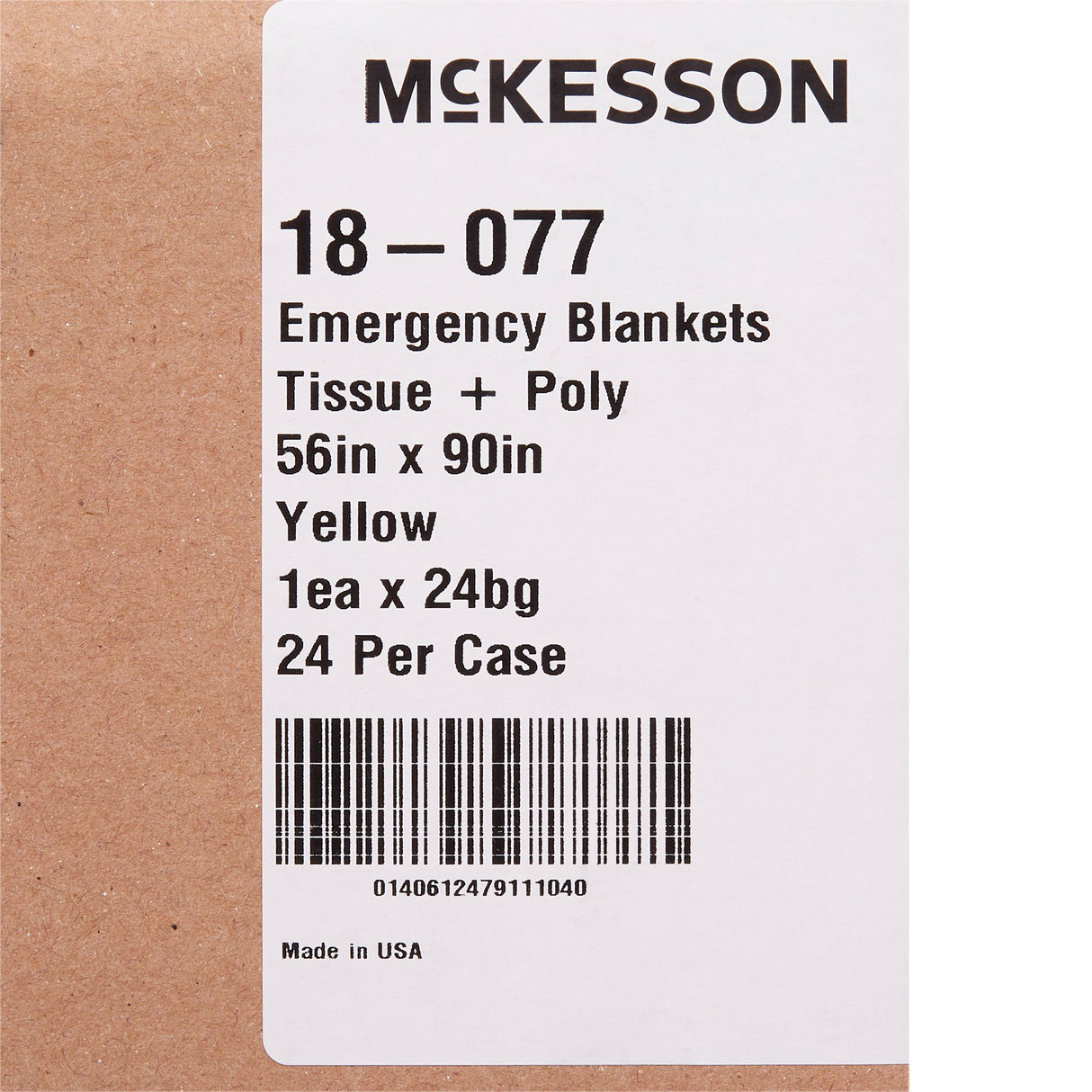 Emergency Blanket McKesson 56 X 90 Inch Tissue / Poly Laminate 10 oz. - BeHope