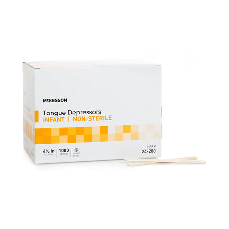 Tongue Depressor McKesson 4-1/2 Inch Length Wood - BeHope