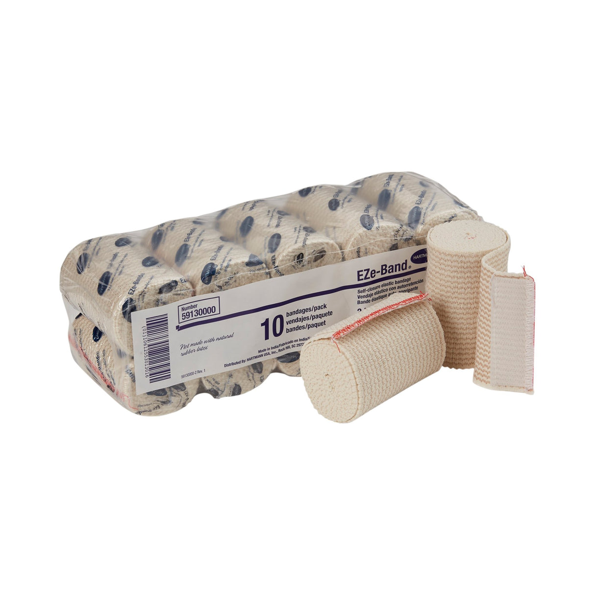 Elastic Bandage Eze-band® Nonsterile Double Hook Loop Closure Orthopedic Grade - BeHope