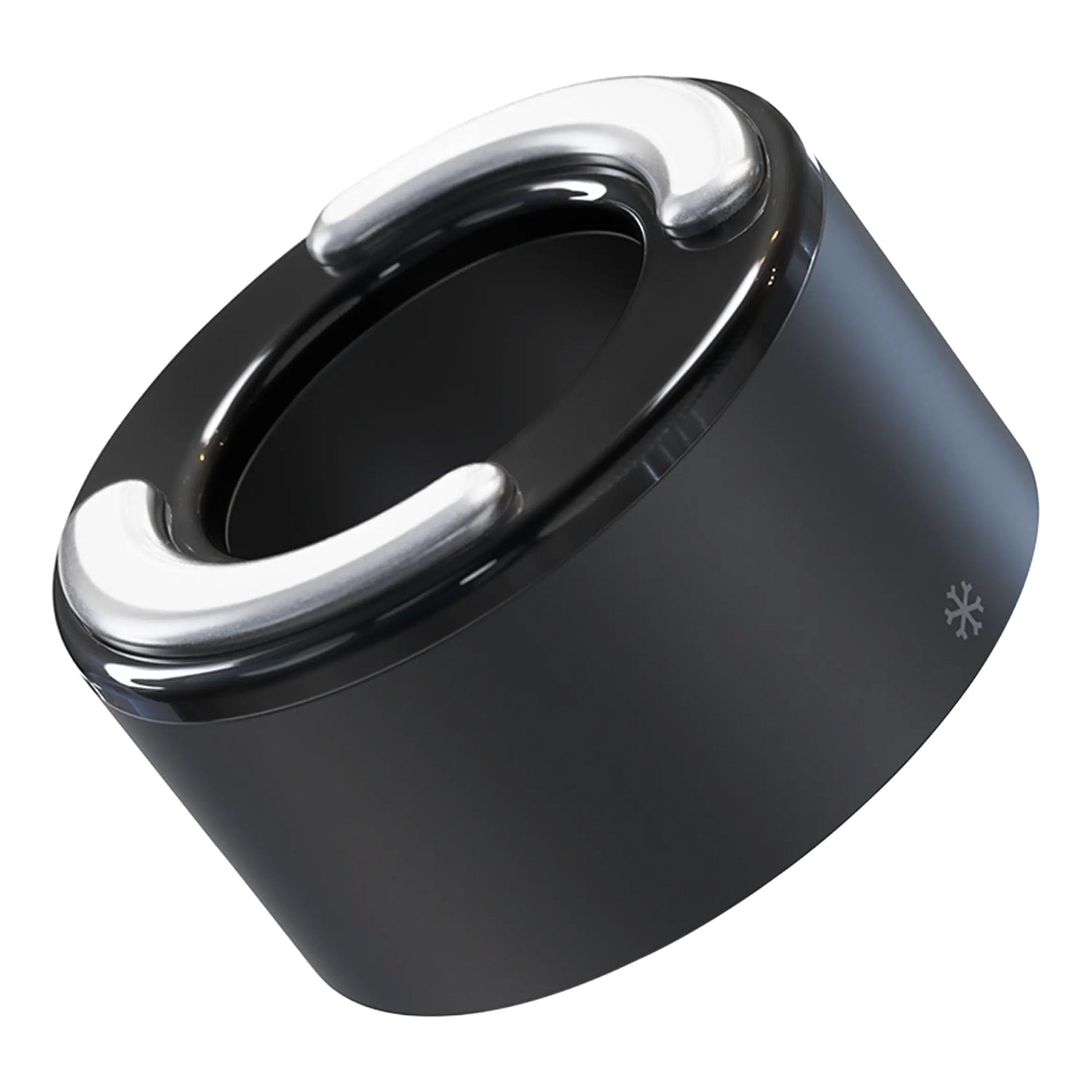 Hand-Held Face Massager & Cleanser Attachment TheraFace Hot and Cold Rings - Black 1 Hot Ring, 1 Cold Ring, Travel Pouch - BeHope