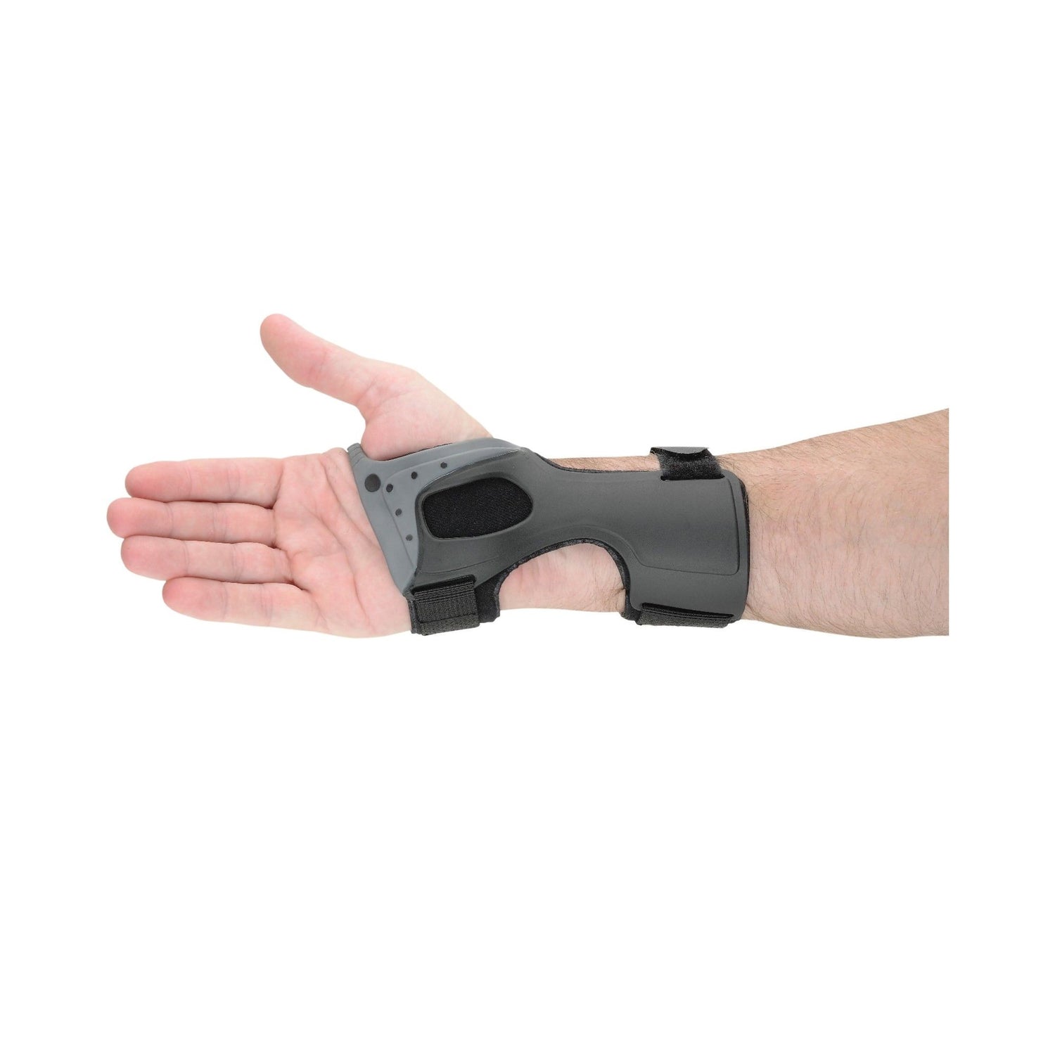 Wrist Splint Ossur® Exoform® Carpal Tunnel Low Profile Plastic / Nylon Right Hand Black / Blue / Gray Small - BeHope