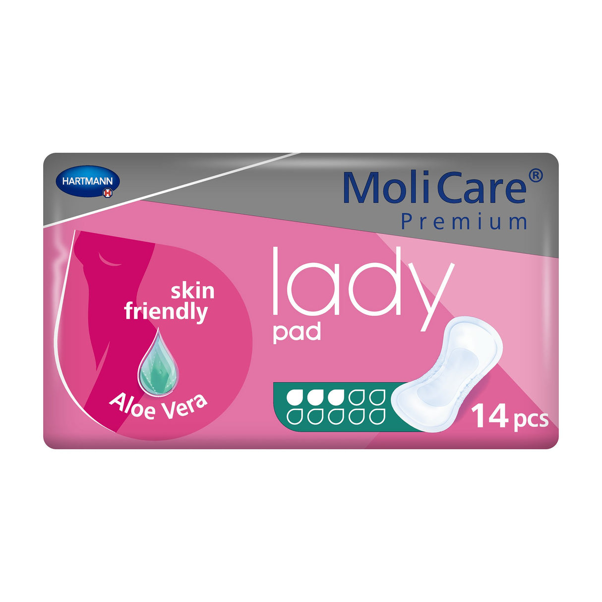 Bladder Control Pad MoliCare® Premium Lady Pads 5-51/2 X 13 Inch Moderate Absorbency Polymer Core One Size Fits Most - BeHope