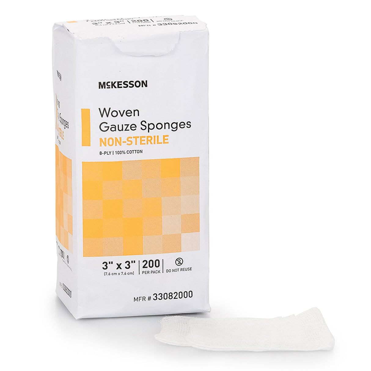 Gauze Sponge McKesson 3 X 3 Inch 8-Ply NonSterile 200 per Pack - BeHope