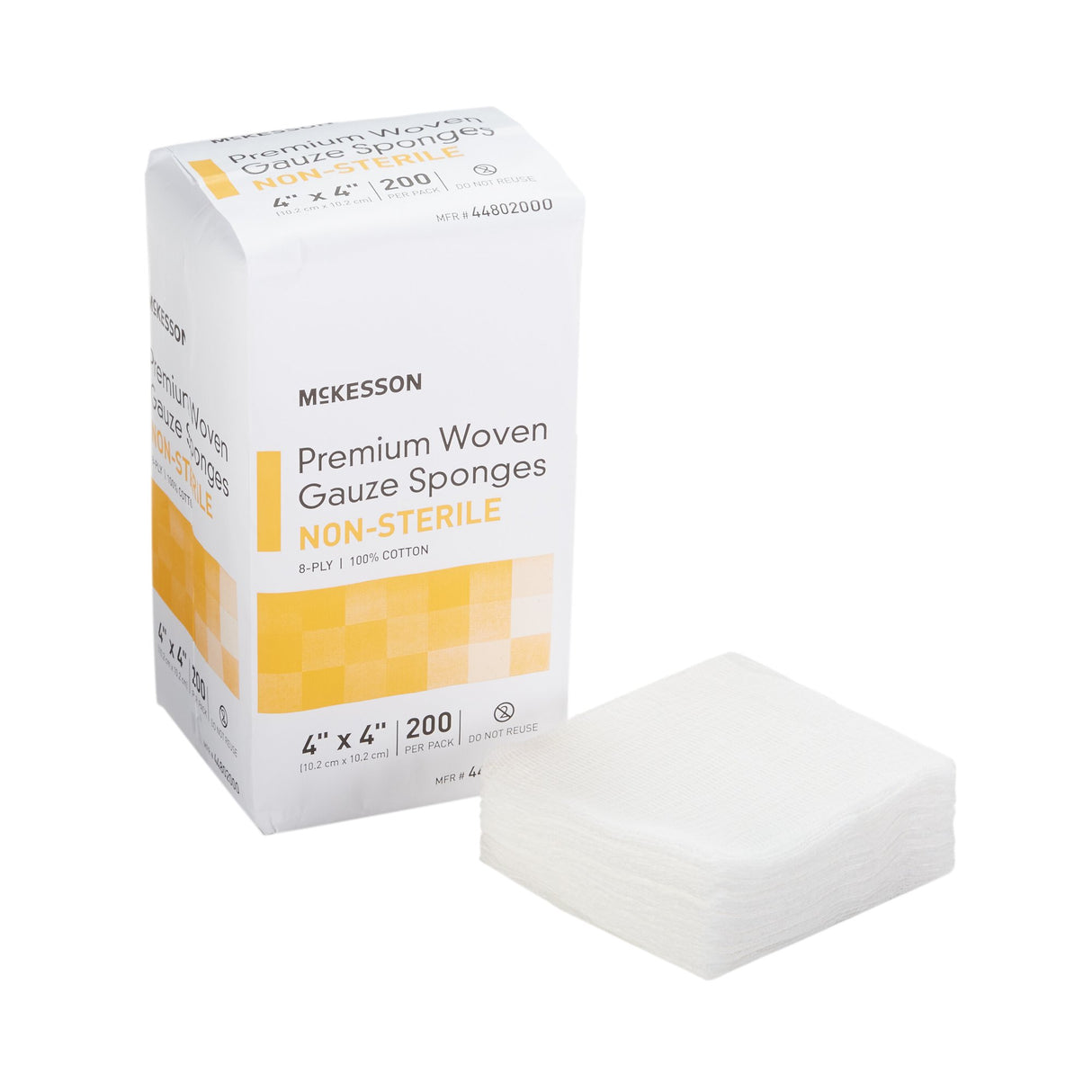 Gauze Sponge McKesson 4 X 4 Inch 8-Ply NonSterile 200 per Pack - BeHope