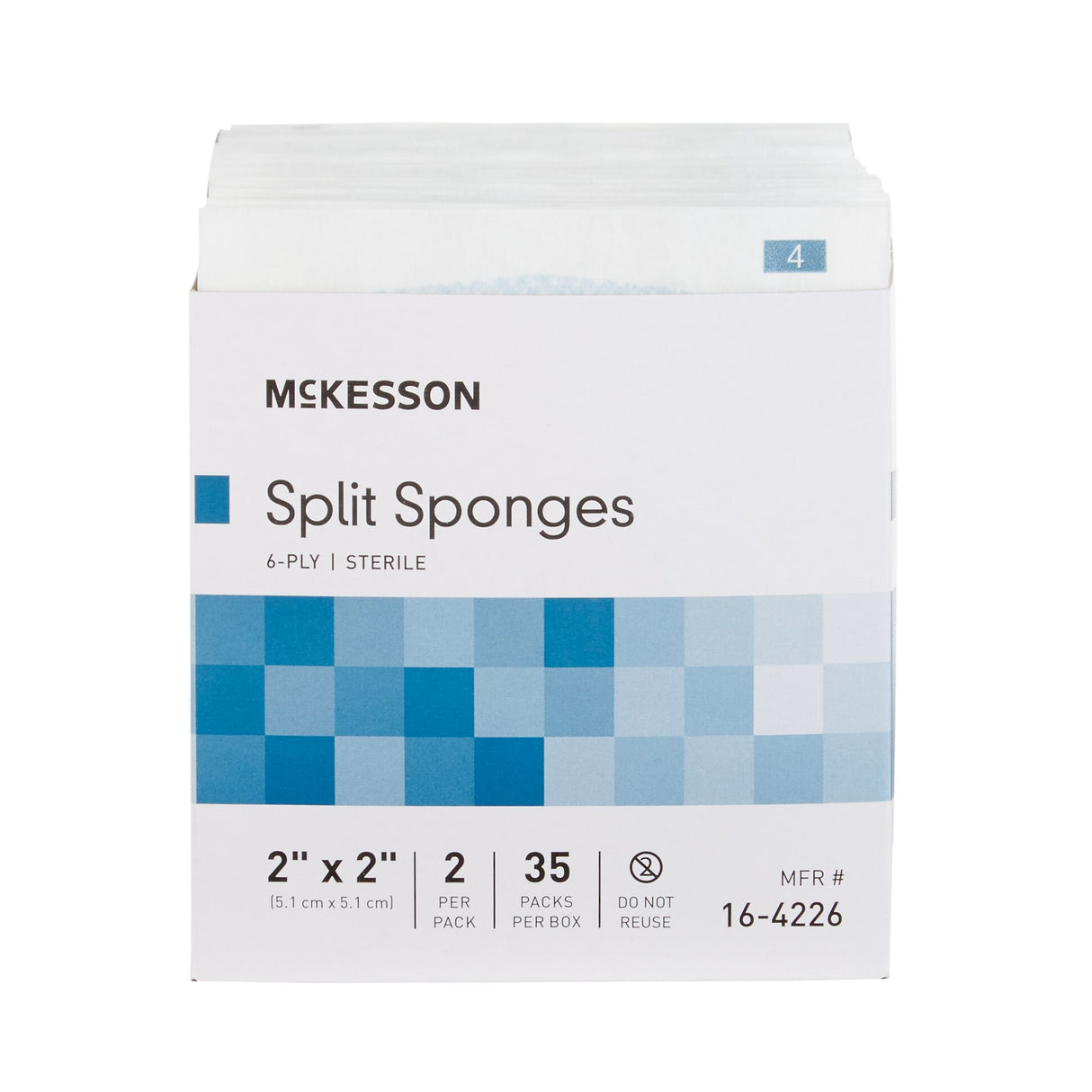 I.V. Sponge McKesson 2 X 2 Inch 6-Ply Sterile 2 per Pack - BeHope