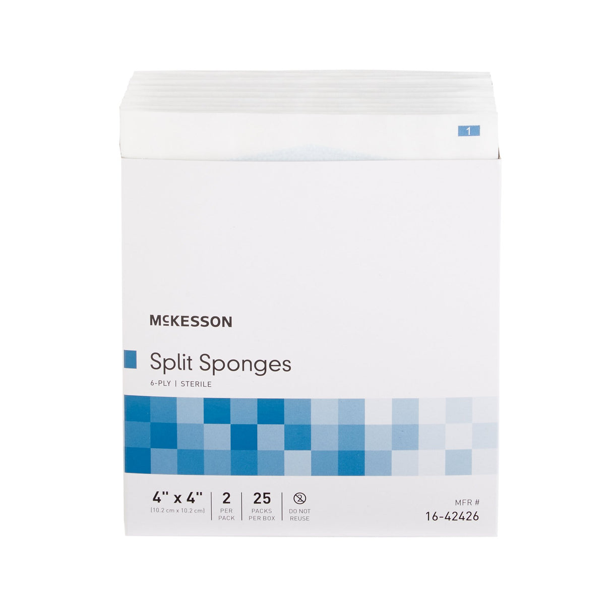 Drain Sponge McKesson 4 X 4 Inch 6-Ply Sterile 2 per Pack - BeHope