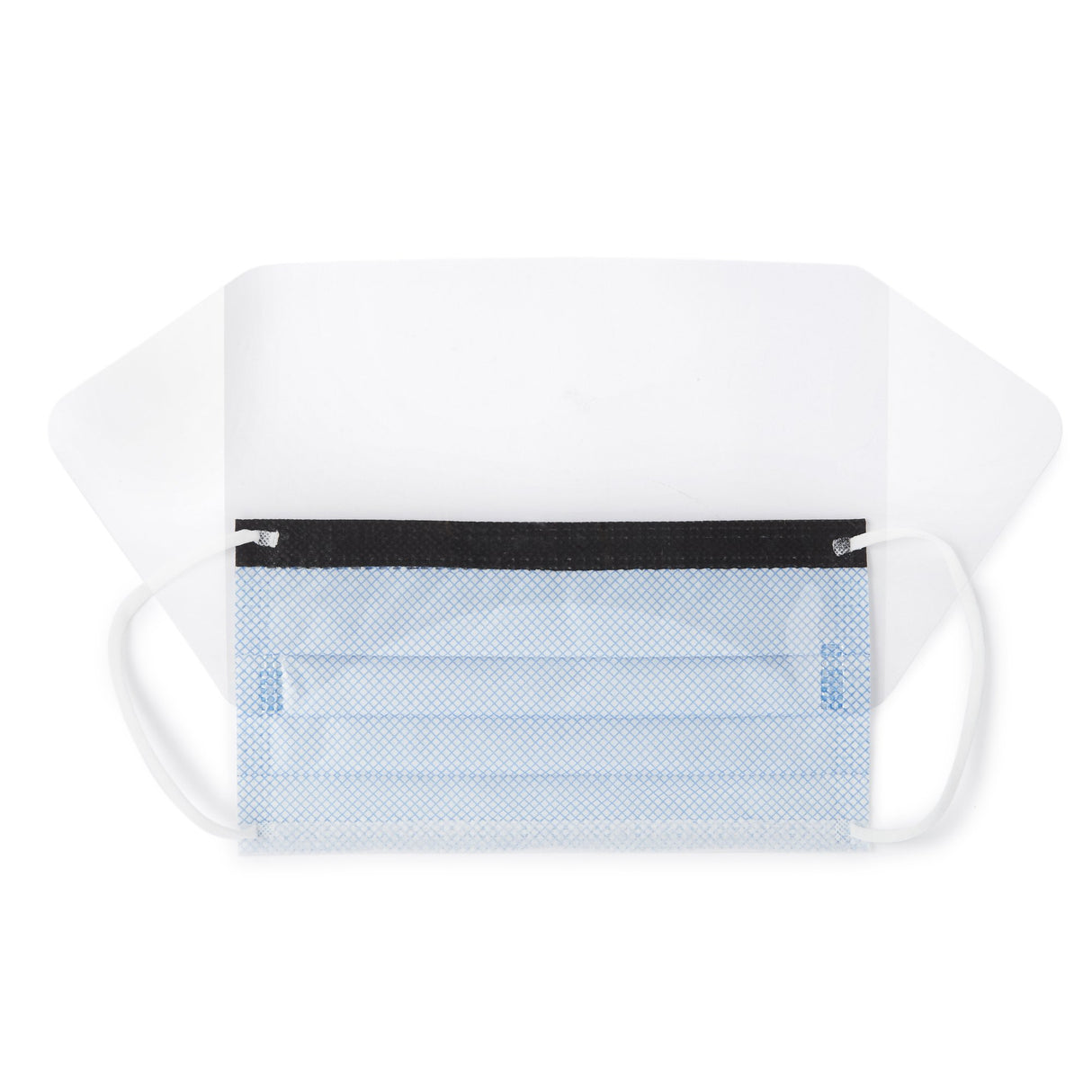 Procedure Mask with Eye Shield Precept® FluidGard® 160 Anti-fog Foam ASTM Level 3 Earloops One Size Fits Most - BeHope