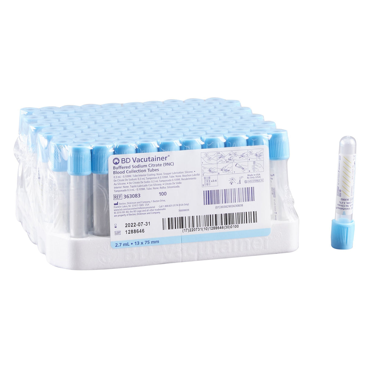 Bd Vacutainer® Plus Venous Blood Collection Tube Sodium Citrate for Coagulation with Hemogard™ - BeHope