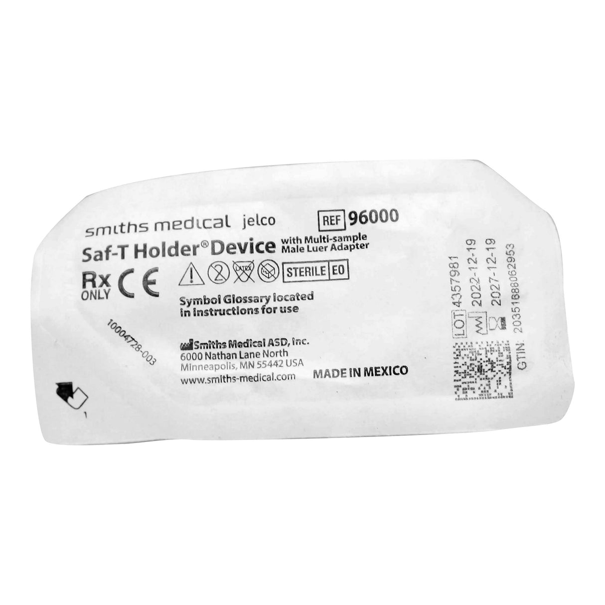 Blood Transfer Device Jelco® Saf-T Holder® For use with Blood Collection Sets - BeHope