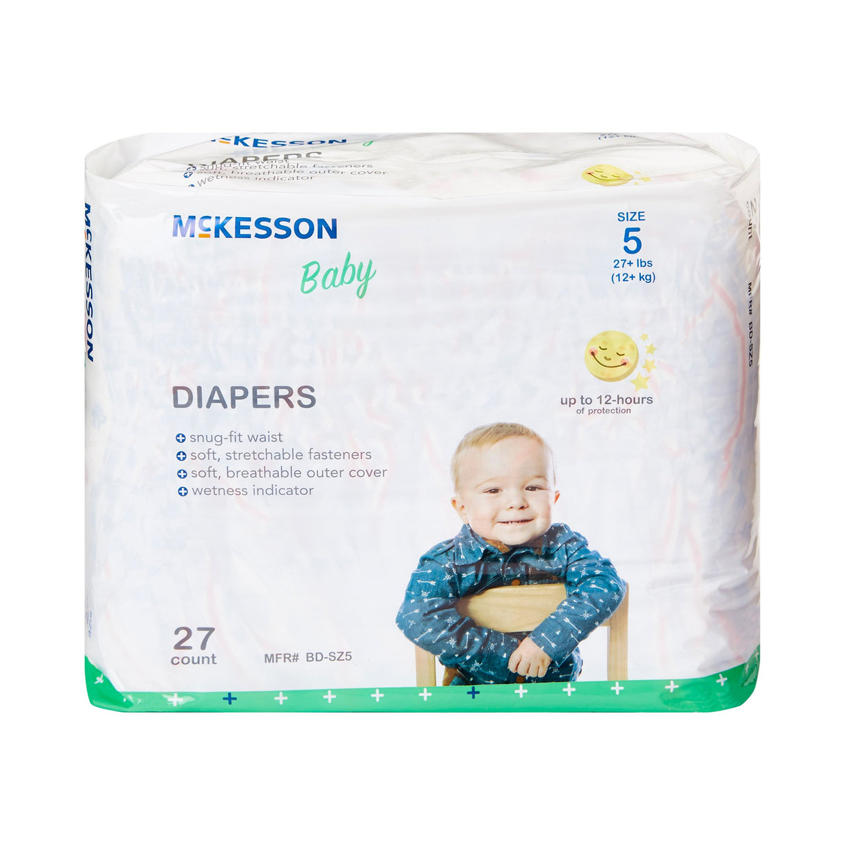 Unisex Baby Diaper McKesson Size 5 Disposable Heavy Absorbency - BeHope