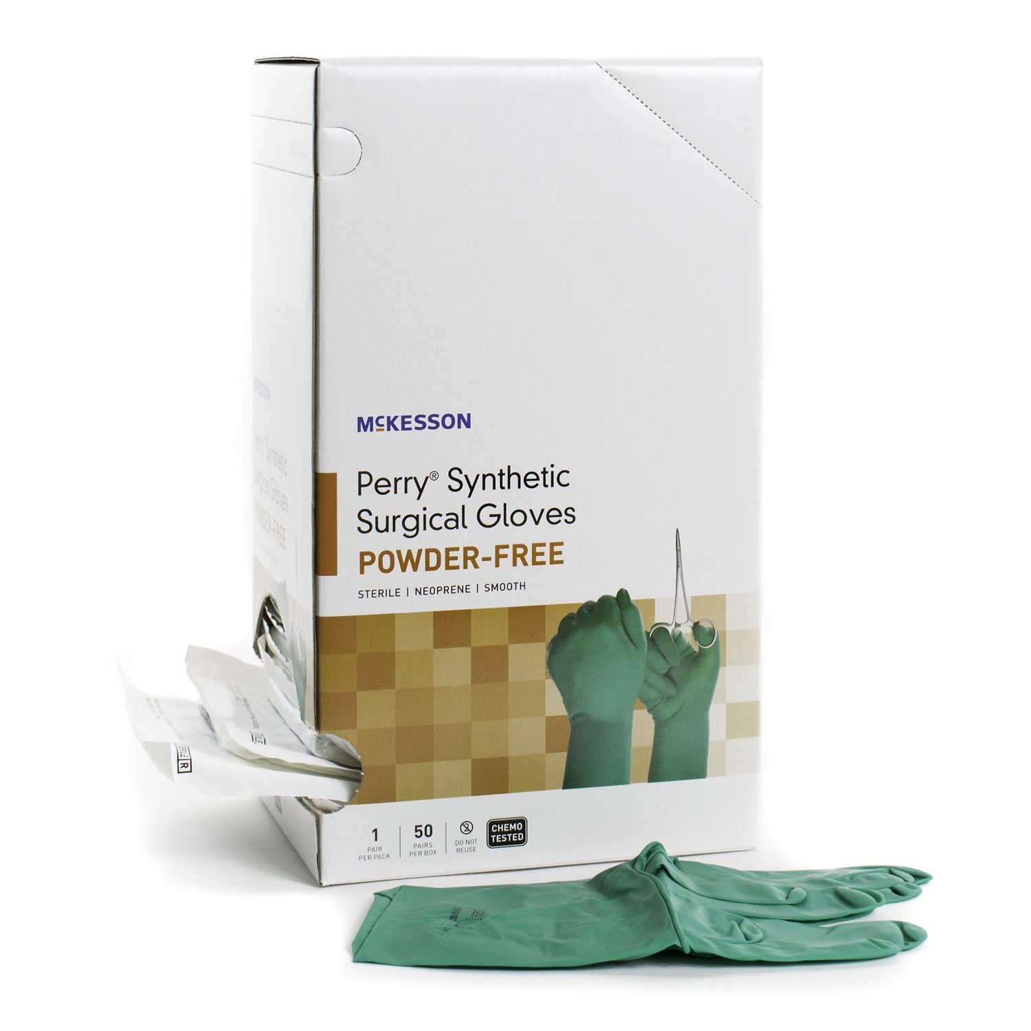 Surgical Glove McKesson Perry® Performance Plus Size 9 Sterile Polychloroprene Standard Cuff Length Smooth Dark Green Chemo Tested - BeHope