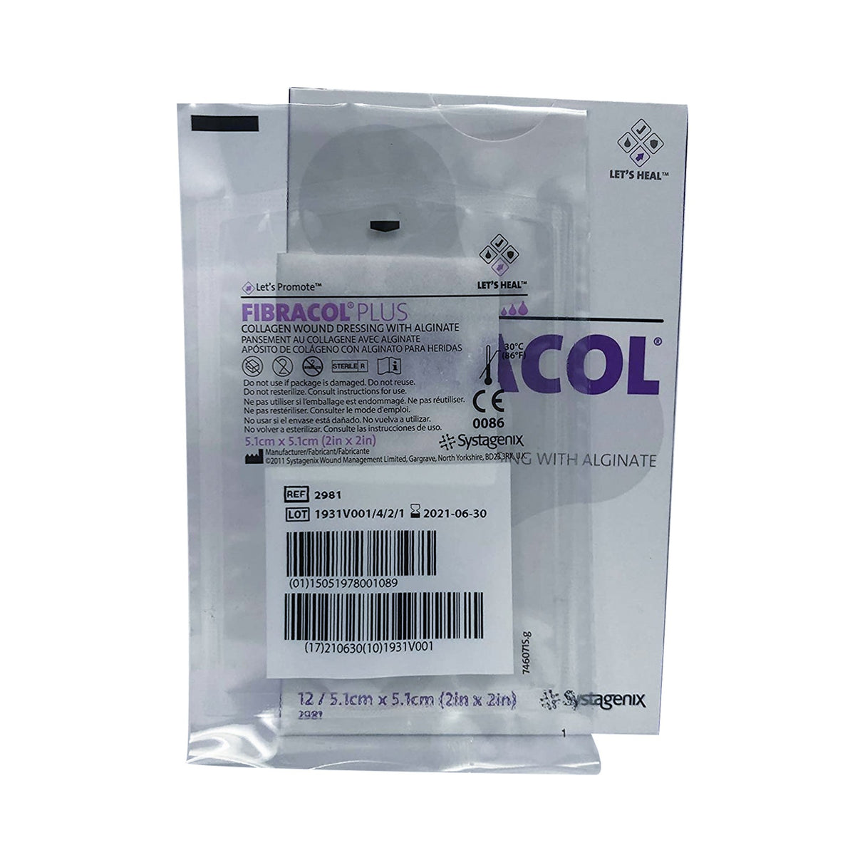 Collagen Dressing Fibracol™ Plus 2 X 2 Inch Square Sterile - BeHope